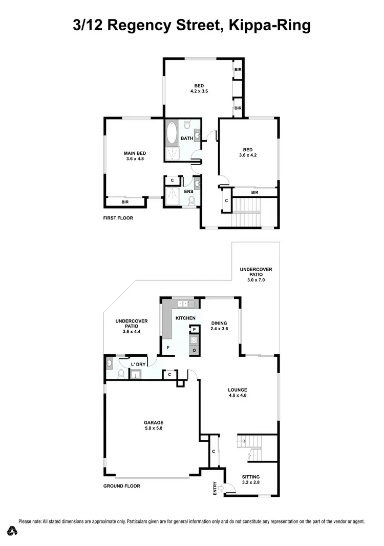 Floorplan of Homely townhouse listing, 3/12 Regency Street, Kippa-Ring QLD 4021