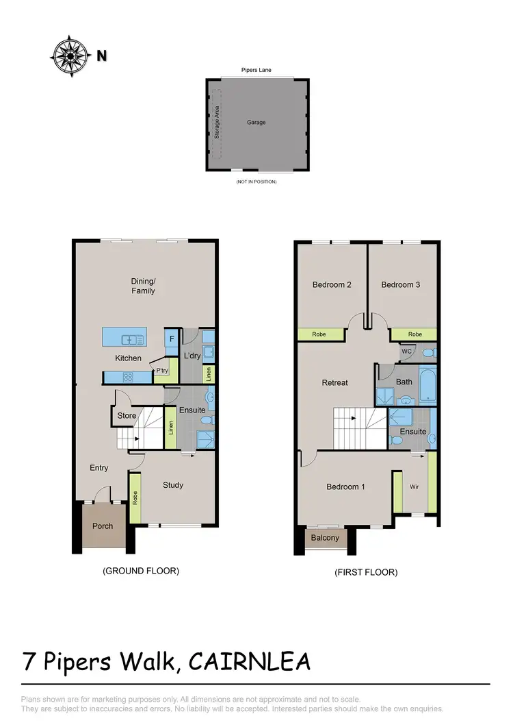 Floorplan of Homely townhouse listing, 7 Pipers Walk, Cairnlea VIC 3023