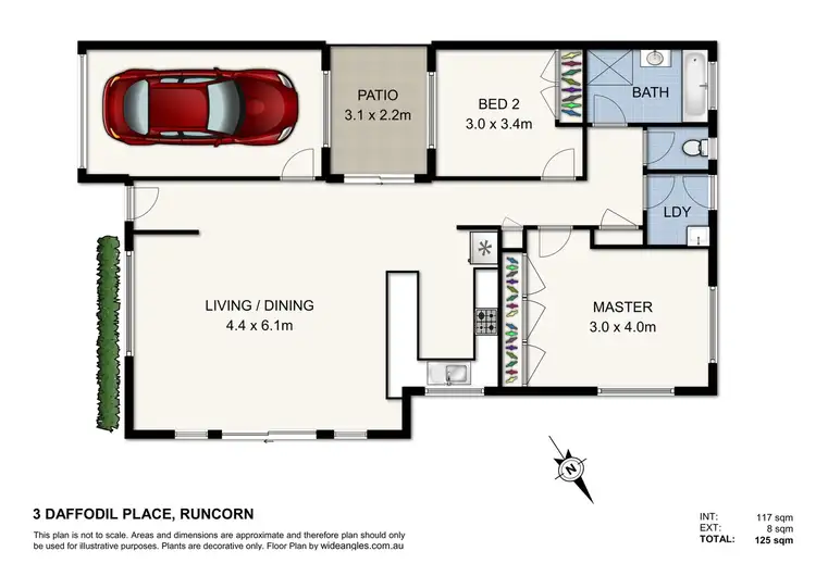 Floorplan of Homely house listing, 3 Daffodil Place, Runcorn QLD 4113