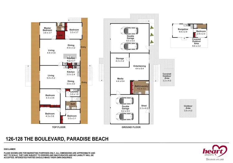Floorplan of Homely house listing, 126-128 The Boulevard, Paradise Beach VIC 3851