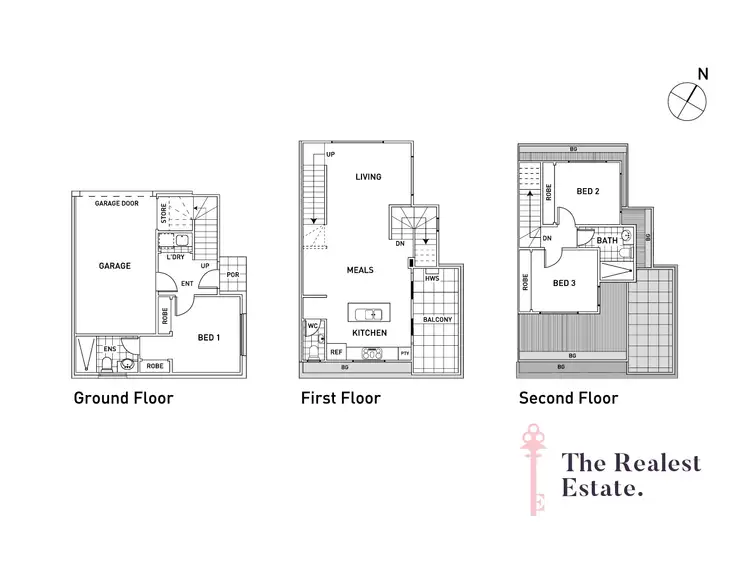Floorplan of Homely townhouse listing, 1/3 McCracken Avenue, Pascoe Vale VIC 3044