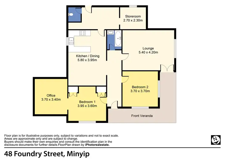 Floorplan of Homely house listing, 48 Foundry Street, Minyip VIC 3392
