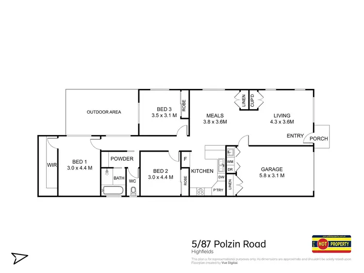 Floorplan of Homely unit listing, Unit 5/87 Polzin Road, Highfields QLD 4352