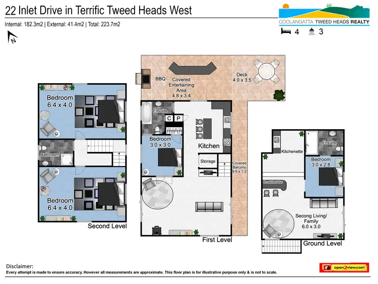 Floorplan of Homely house listing, 22 Inlet Drive, Tweed Heads West NSW 2485