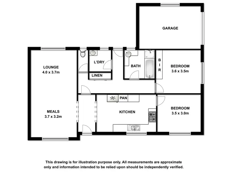 Floorplan of Homely unit listing, 1/3 Powell Street, Mount Gambier SA 5290