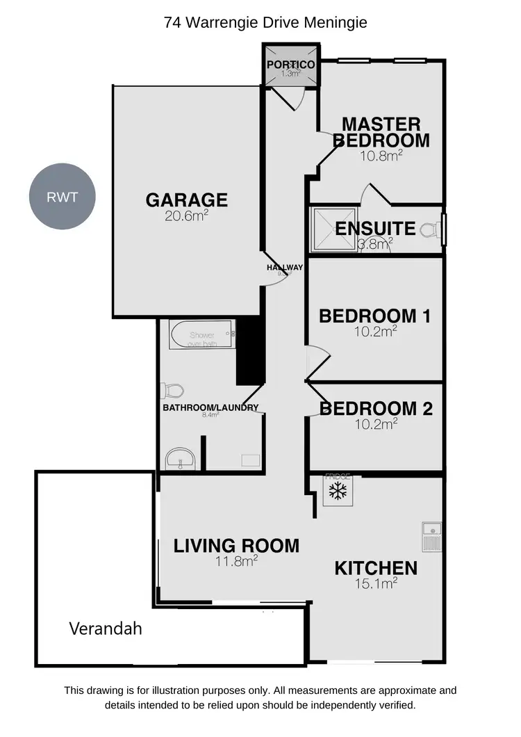 Floorplan of Homely house listing, 74 Warrengie Drive, Meningie SA 5264
