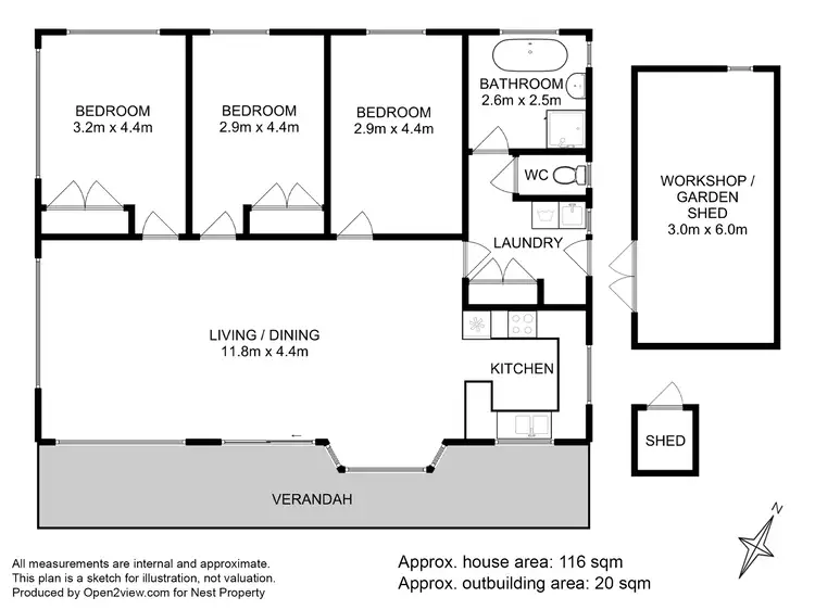Floorplan of Homely house listing, 15 Coolangatta Road, Adventure Bay TAS 7150