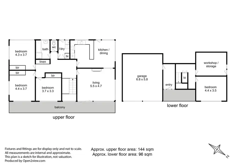 Floorplan of Homely house listing, 45 Dynnyrne Road, Dynnyrne TAS 7005