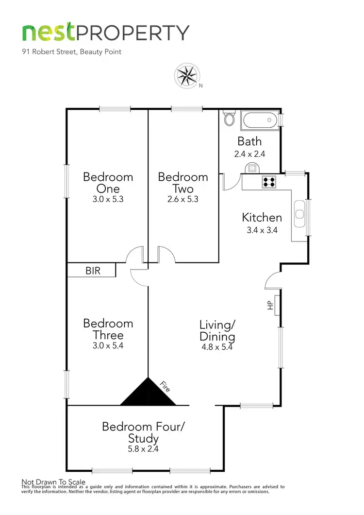 Floorplan of Homely house listing, 91 Robert Street, Beauty Point TAS 7270