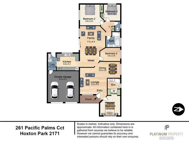 Floorplan of Homely house listing, 261 Pacific Palms Circuit, Hoxton Park NSW 2171