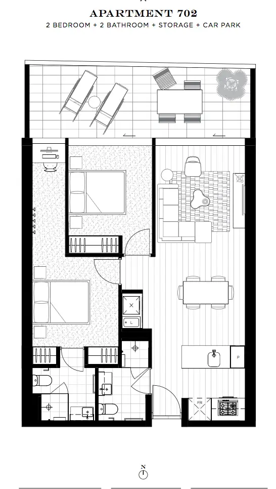 Floorplan of Homely apartment listing, 702/183 Bridge Rd, Richmond VIC 3121