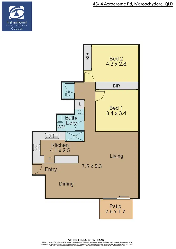Floorplan of Homely unit listing, 46/4 Aerodrome Road, Maroochydore QLD 4558