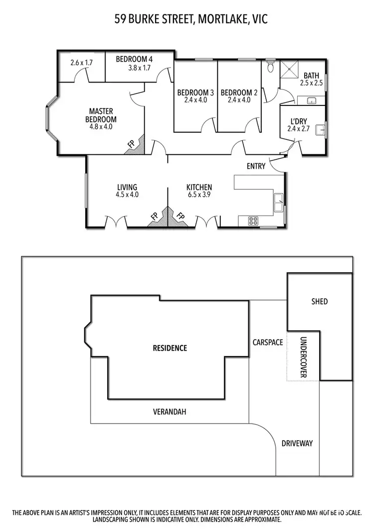 Floorplan of Homely house listing, 59 Burke Street, Mortlake VIC 3272