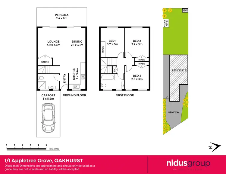 Floorplan of Homely townhouse listing, 1/1-9 Appletree Grove, Oakhurst NSW 2761