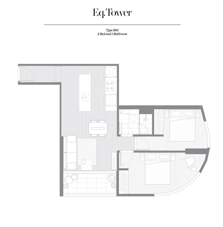 Floorplan of Homely apartment listing, 2416/135 A'Beckett St, Melbourne VIC 3000
