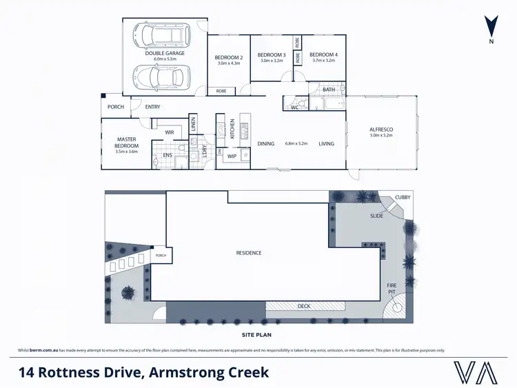 Floorplan of Homely house listing, 14 Rottness Drive, Armstrong Creek VIC 3217