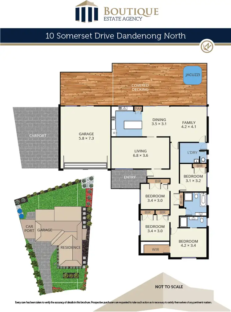 Floorplan of Homely house listing, 10 Somerset Drive, Dandenong North VIC 3175