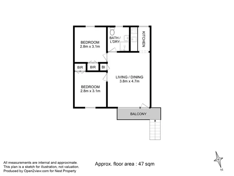 Floorplan of Homely unit listing, 11/5 Beach Road, Sandy Bay TAS 7005