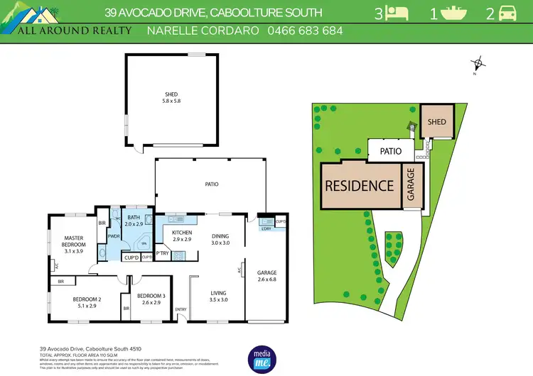 Floorplan of Homely house listing, 39 Avocado Drive, Caboolture South QLD 4510