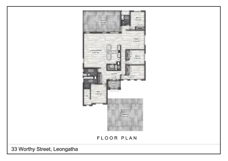 Floorplan of Homely house listing, 33 Worthy Street, Leongatha VIC 3953