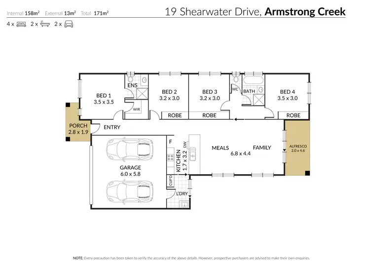 Floorplan of Homely house listing, 19 Shearwater Drive, Armstrong Creek VIC 3217