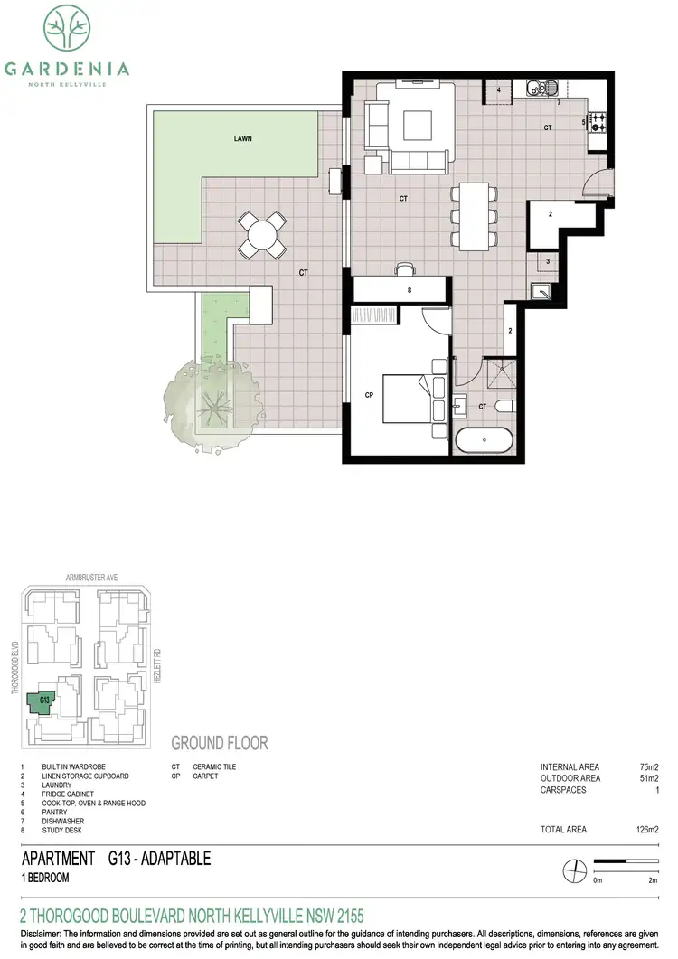 Floorplan of Homely apartment listing, G13/2 Thorogood Boulevard, North Kellyville NSW 2155