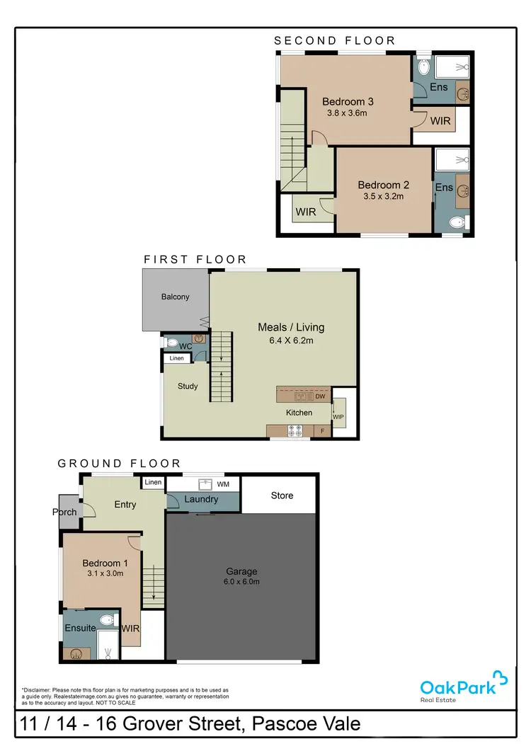 Floorplan of Homely townhouse listing, 11/14-16 Grover Street, Pascoe Vale VIC 3044