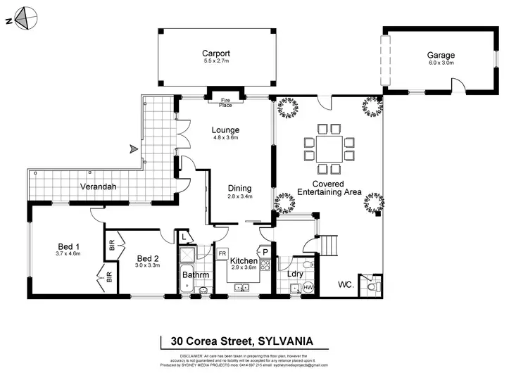 Floorplan of Homely house listing, 30 Corea Street, Sylvania NSW 2224
