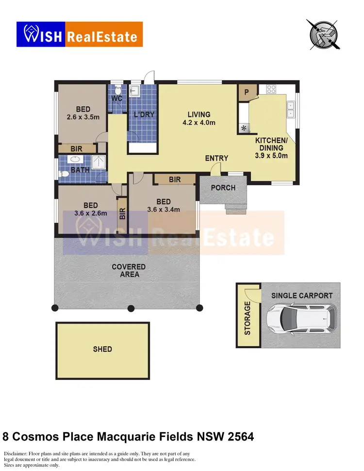 Floorplan of Homely house listing, 8 Cosmos Place, Macquarie Fields NSW 2564