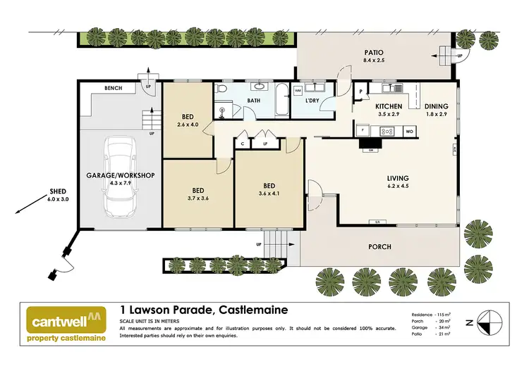 Floorplan of Homely house listing, 1 Lawson Parade, Castlemaine VIC 3450