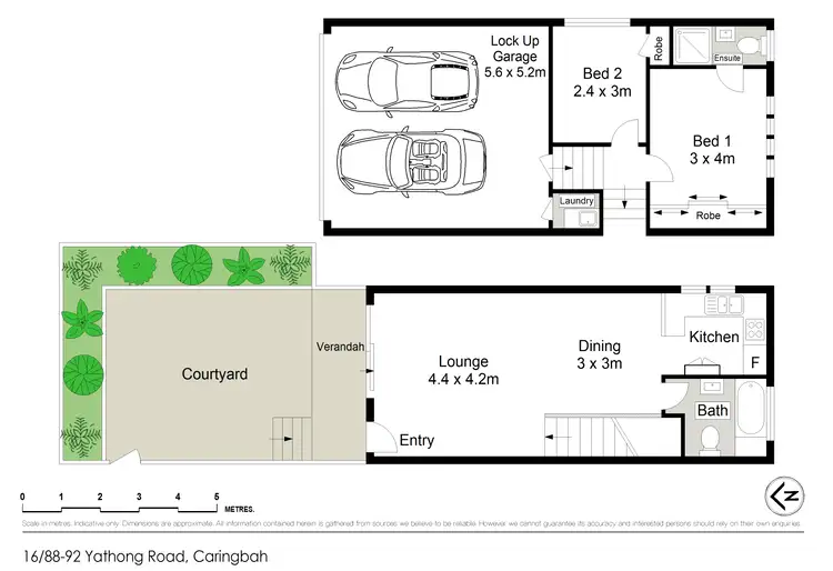 Floorplan of Homely townhouse listing, 16/88 Yathong Road, Caringbah NSW 2229