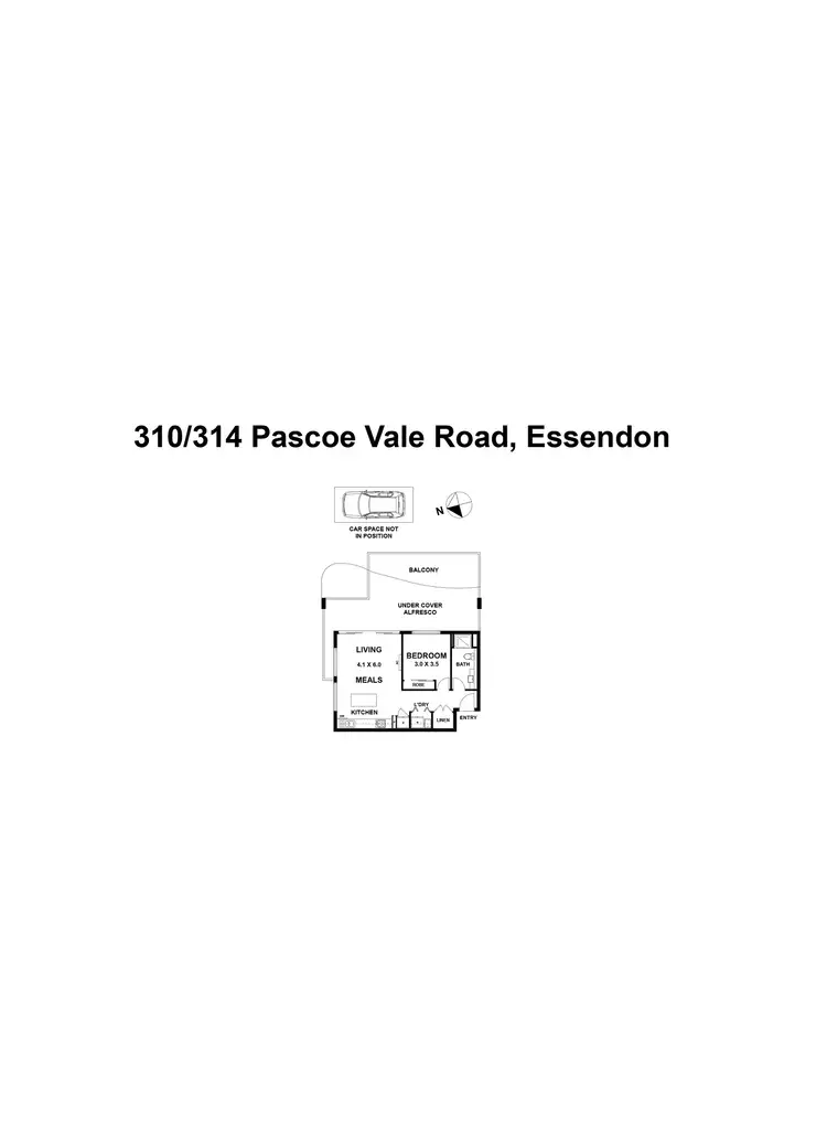 Floorplan of Homely apartment listing, 310/314 Pascoe Vale Road, Essendon VIC 3040