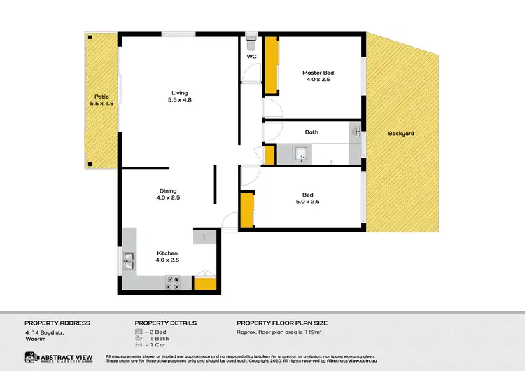 Floorplan of Homely unit listing, 4/14 BOYD STREET, Woorim QLD 4507