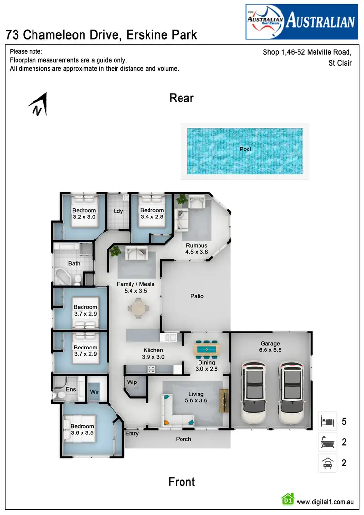 Floorplan of Homely house listing, 73 Chameleon Drive, Erskine Park NSW 2759