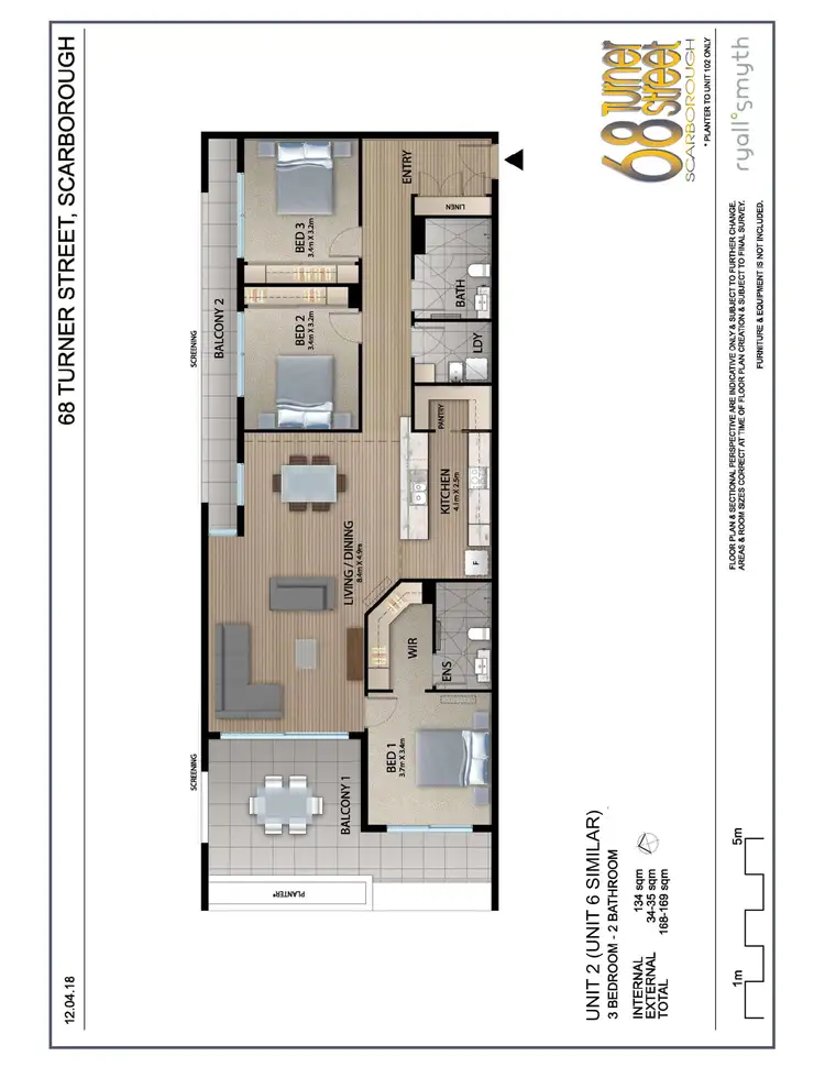 Floorplan of Homely unit listing, 2/68 Turner St, Scarborough QLD 4020