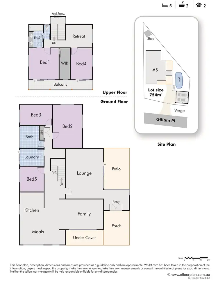 Floorplan of Homely house listing, 5 Gillam Place, Dianella WA 6059
