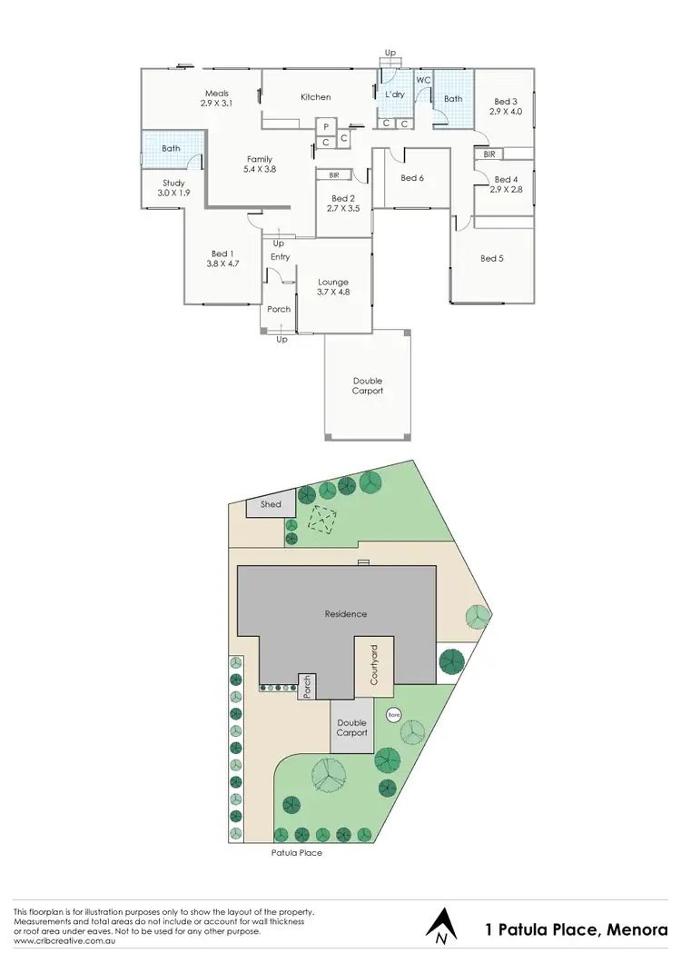 Floorplan of Homely house listing, 1 Patula Place, Menora WA 6050