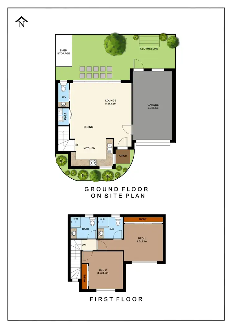 Floorplan of Homely townhouse listing, 2/2 Kathleen Street, West Footscray VIC 3012