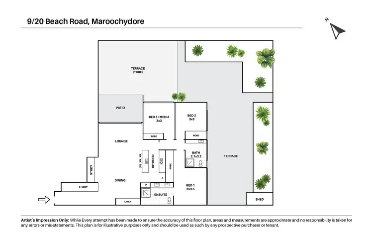 Floorplan of Homely unit listing, 9/20 Beach Road, Maroochydore QLD 4558