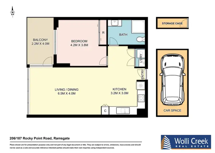 Floorplan of Homely apartment listing, 206/187 Rocky Point Road, Ramsgate NSW 2217
