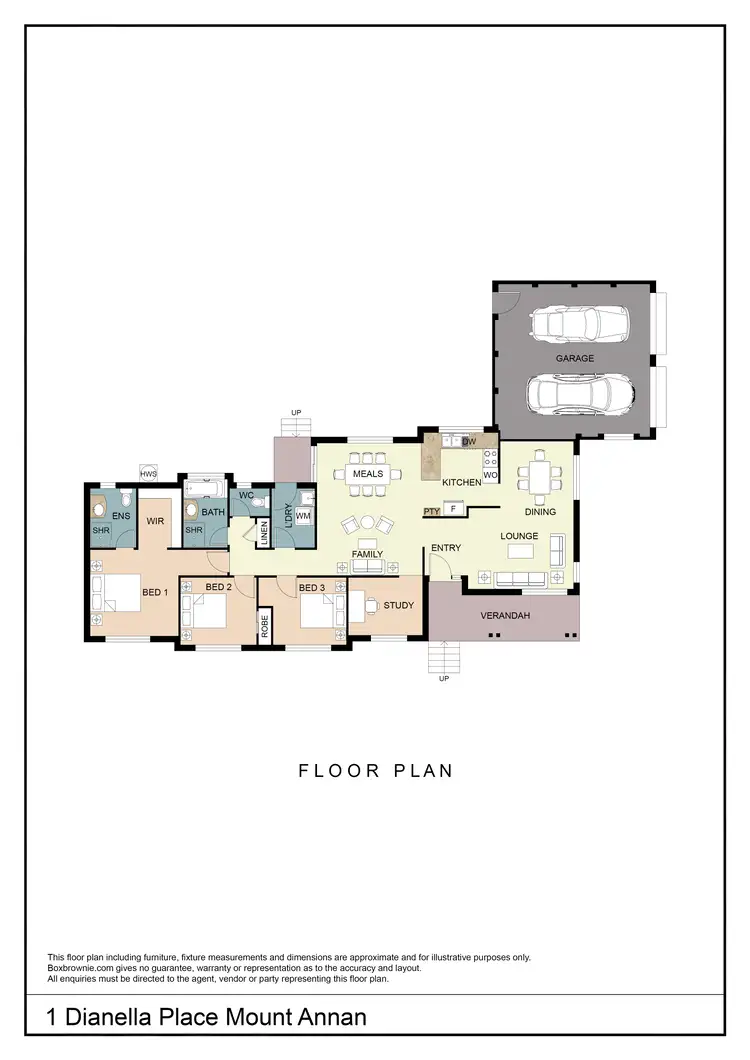 Floorplan of Homely house listing, 1 Dianella Place, Mount Annan NSW 2567