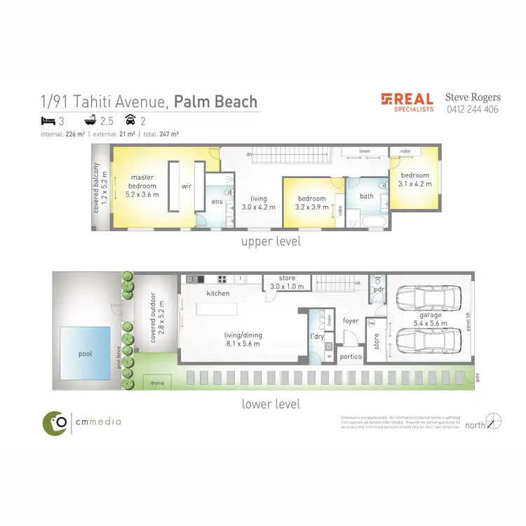 Floorplan of Homely semi-detached listing, 1/91 Tahiti Avenue, Palm Beach QLD 4221