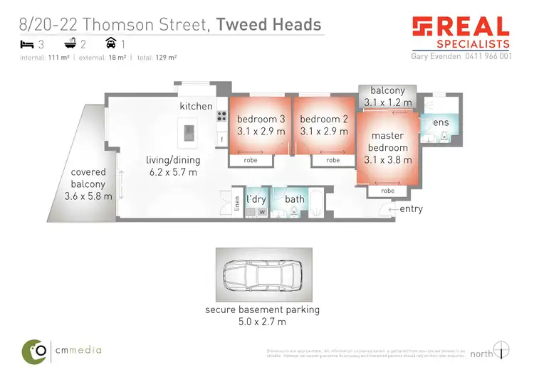 Floorplan of Homely apartment listing, 8/20-22 Thomson Street, Tweed Heads NSW 2485