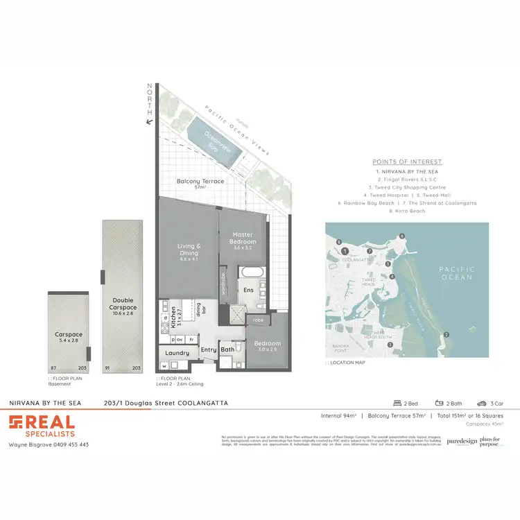 Floorplan of Homely apartment listing, 203/1 Douglas Street 'Nirvana', Coolangatta QLD 4225