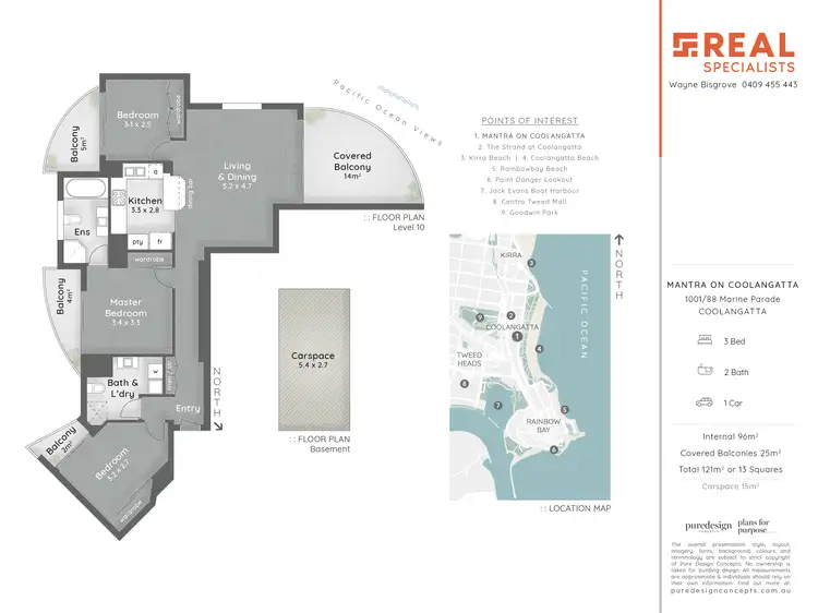 Floorplan of Homely apartment listing, 1001/88 Marine Parade 'Mantra', Coolangatta QLD 4225