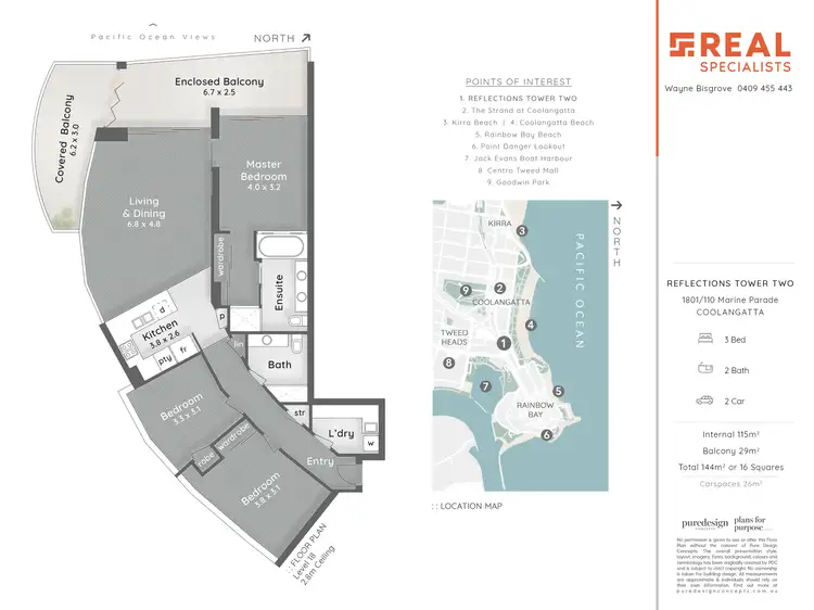 Floorplan of Homely apartment listing, 1801/110 Marine Parade, Coolangatta QLD 4225
