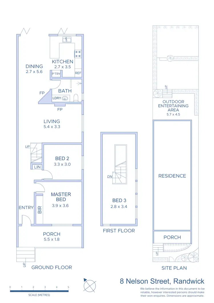 Floorplan of Homely semi-detached listing, 8 Nelson Street, Randwick NSW 2031