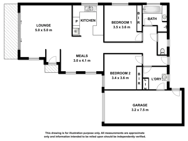 Floorplan of Homely unit listing, 2/3 Henty Street, Mount Gambier SA 5290