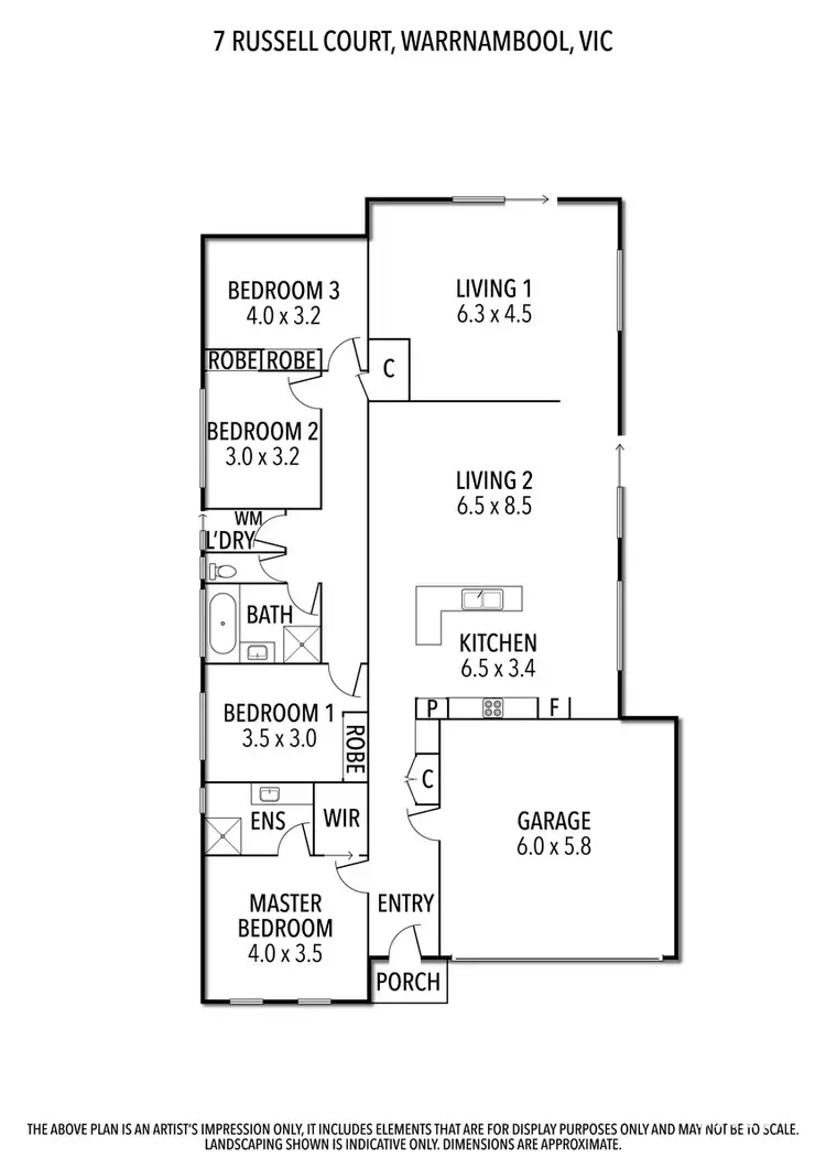 Floorplan of Homely house listing, 7 Russell Court, Koroit VIC 3282