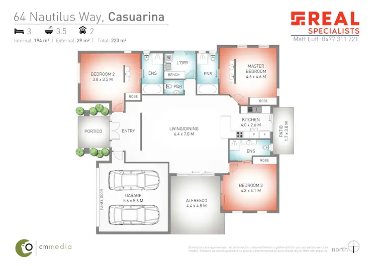 Floorplan of Homely house listing, 64 Nautilus Way, Kingscliff NSW 2487